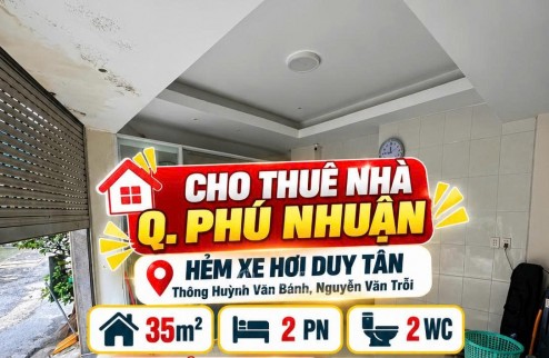 Cho thuê nhà hẻm xe hơi Duy Tân ,Phú Nhuận ,35m2, 2PN   14tr